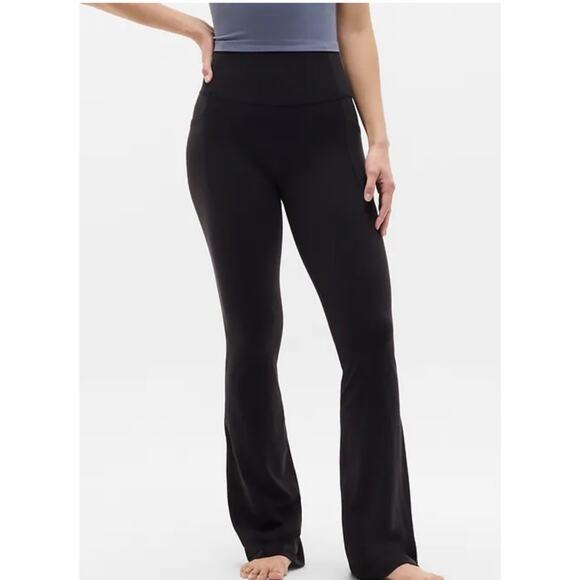 Athleta Pants - Athleta Salutation Stash Flare Pants Black Medium Women’s New